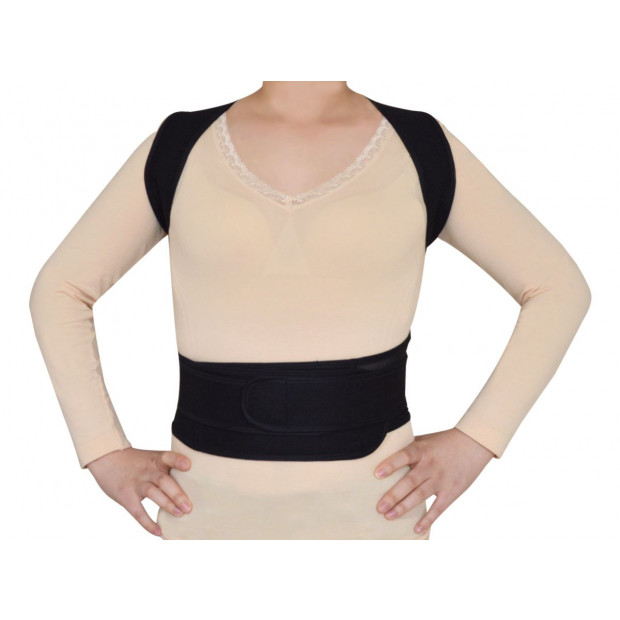 Lower Back Brace Unisex Posture Corrector Lumbar Support - Medium Image 4