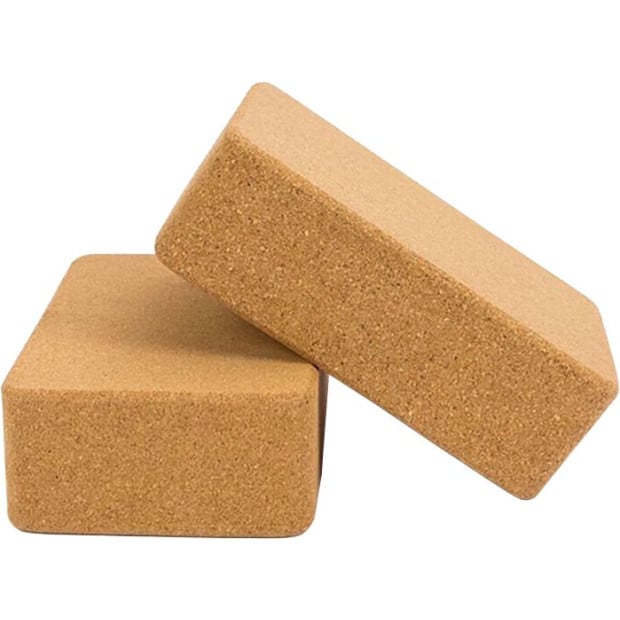 2x Eco-friendly Cork Yoga Block Organic Prop Accessory Exercise Brick Image 4