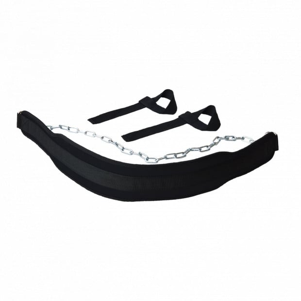 Weight Lifting Belt Gym Back Pull Up Chain Body Building Training Image 3