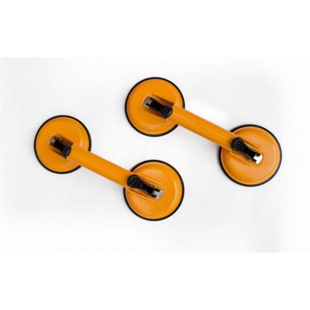 2x 100kg Aluminum Alloy Double Locking Suction Cup Glazer Glass Lifter Image 2