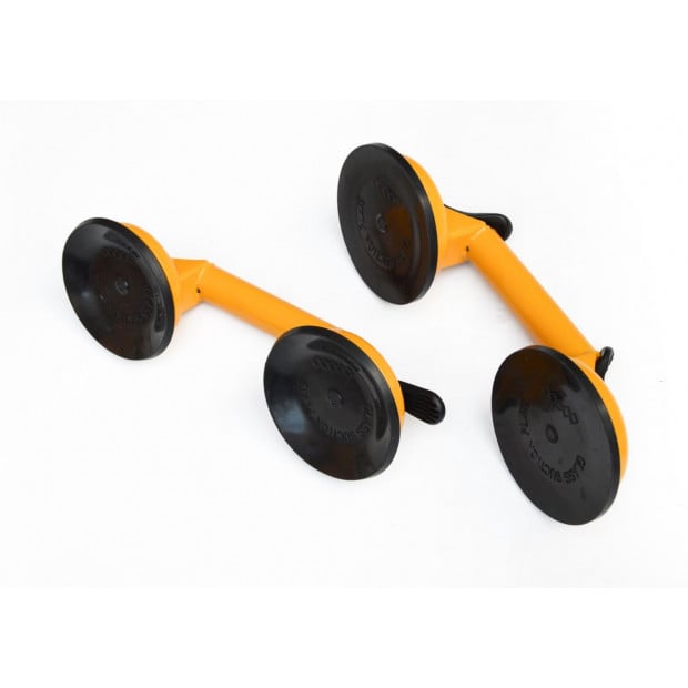 2x 100kg Aluminum Alloy Double Locking Suction Cup Glazer Glass Lifter Image 4