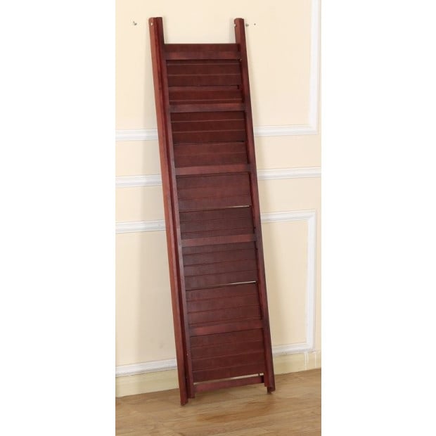 5 Tier Wooden Ladder Shelf Stand Storage Book Shelves Display Rack Coffee Image 5