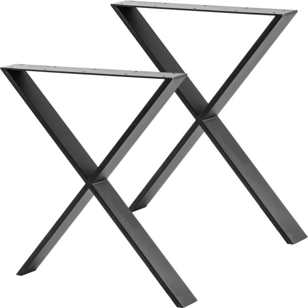 X Shaped Table Bench Desk Legs Retro Industrial Design Fully Welded Image 4