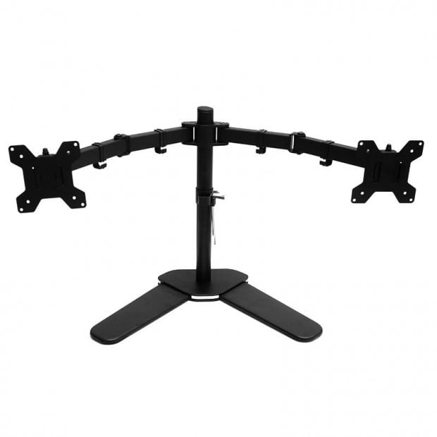 13-27 Inch Dual Screen Stand Tv Computer Display Desk Mount Holder