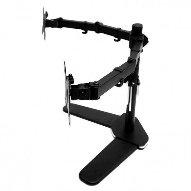 13-27 Inch Dual Screen Stand Tv Computer Display Desk Mount Holder Image 2