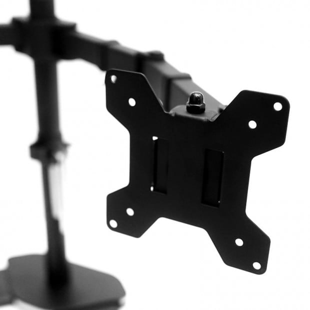 13-27 Inch Dual Screen Stand Tv Computer Display Desk Mount Holder Image 3