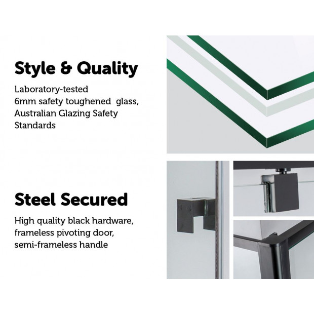Frameless Shower Screen (98~106)x 195cm & (98~101)x 195cm Side Image 5