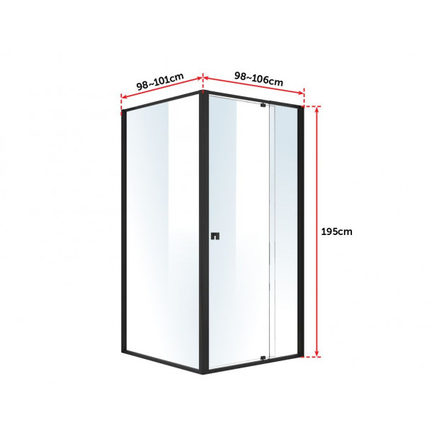 Frameless Shower Screen (98~106)x 195cm & (98~101)x 195cm Side Image 7