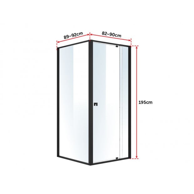 Frameless Shower Screen (82~90)x 195cm & (98~101)x 195cm Side Image 7