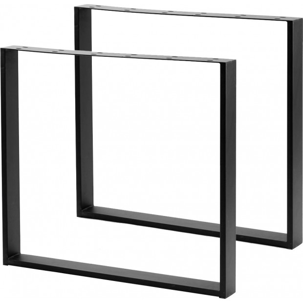 Square Shaped Table Desk Legs Retro Industrial Design Fully Welded Image 4