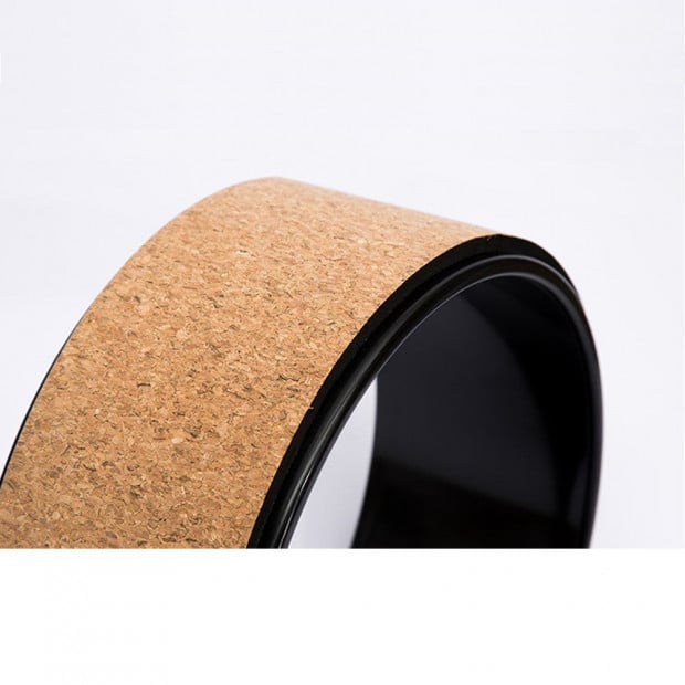 Yoga Pilates Wheel Cork Circle Prop Back Chest Hips Stretch Roller Image 4