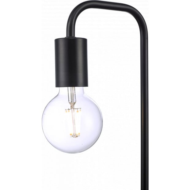 Modern Table Lamp Desk Light Timber Base Bedside Bedroom Black Image 6