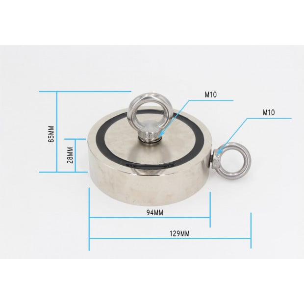 700kg Salvage Strong Recovery Magnet Neodymium Hook Treasure Hunting Image 5