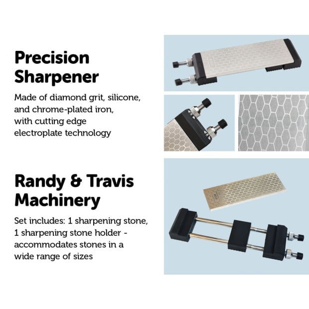 Double-sided Diamond Knife Sharpeners Sharpening Stone W/ Stone Holder Image 3