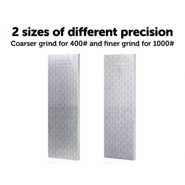Double-sided Diamond Knife Sharpeners Sharpening Stone W/ Stone Holder Image 4