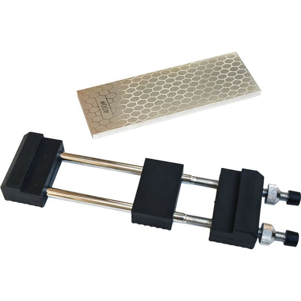 Double-sided Diamond Knife Sharpeners Sharpening Stone W/ Stone Holder Image 7