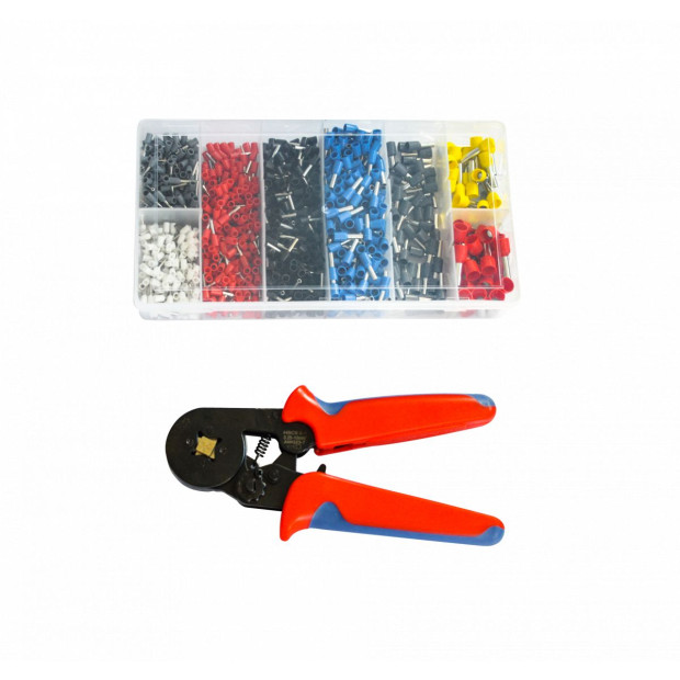 1200pcs Bootlace Ferrule Crimper Kit 0.25-10mm2 Cord End Ratchet Image 5