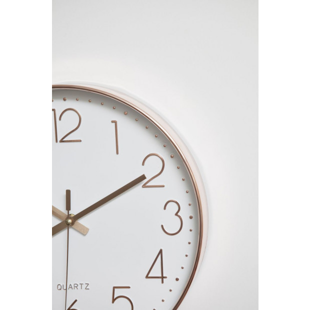 Modern Wall Clock Silent Non-ticking Quartz Battery Operated Rose Gold Image 5