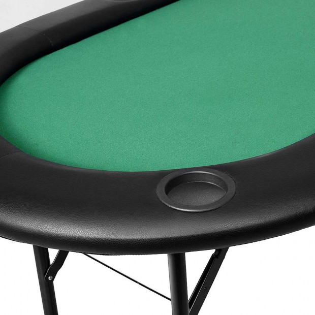185cm 8 Player Folding Poker Blackjack Table With Cup Holder Image 6