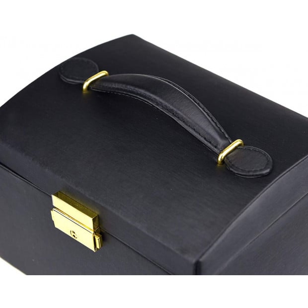 Jewellery Storage Box Girls Rings Necklaces Display Storage Case Black Image 5