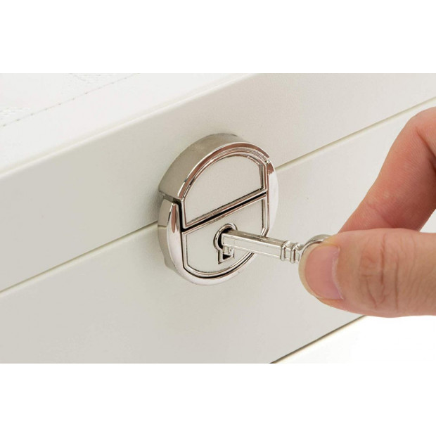 Jewellery Storage Box Girls Rings Necklaces Display Storage Case Cream Image 7
