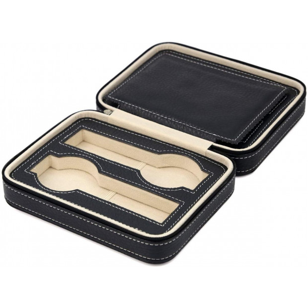 4 Watch Box Display Travel Case Pu Leather Image 3