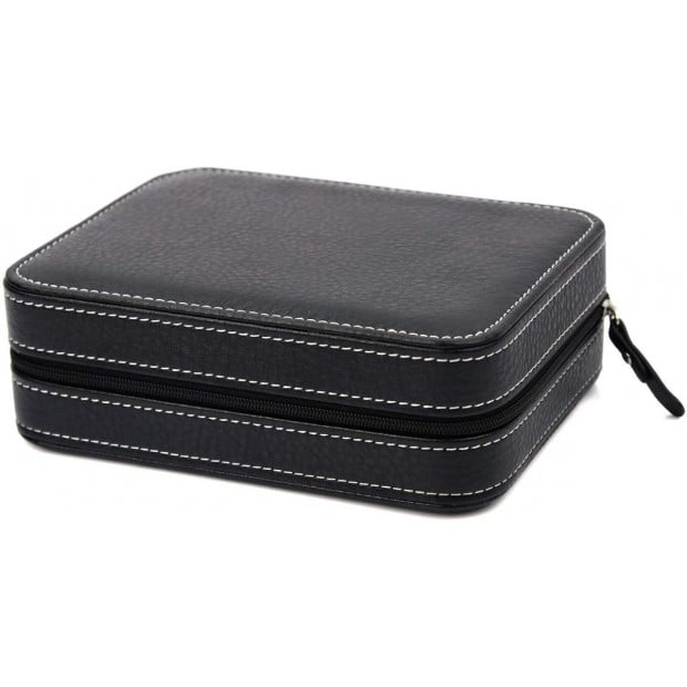 4 Watch Box Display Travel Case Pu Leather Image 4