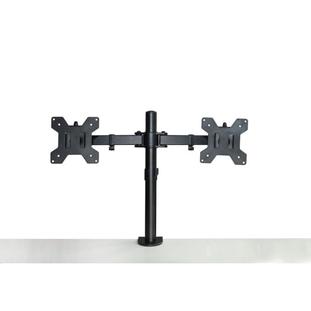 Dual LCD Monitor Desk Mount Stand Adjustable Fits 2 Screens Up To 27 Image 4