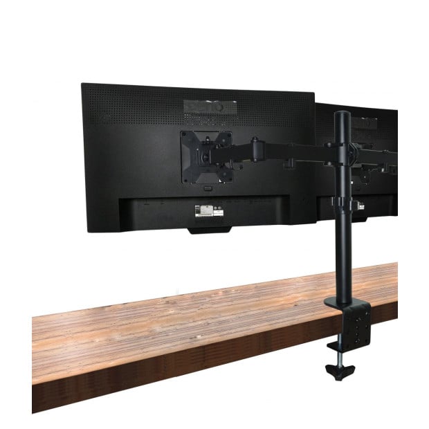 Dual LCD Monitor Desk Mount Stand Adjustable Fits 2 Screens Up To 27 Image 8