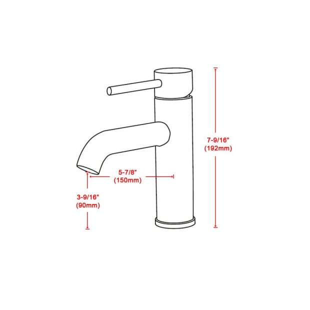 Basin Mixer Tap Faucet -kitchen Laundry Bathroom Sink 81H13-MB Image 8
