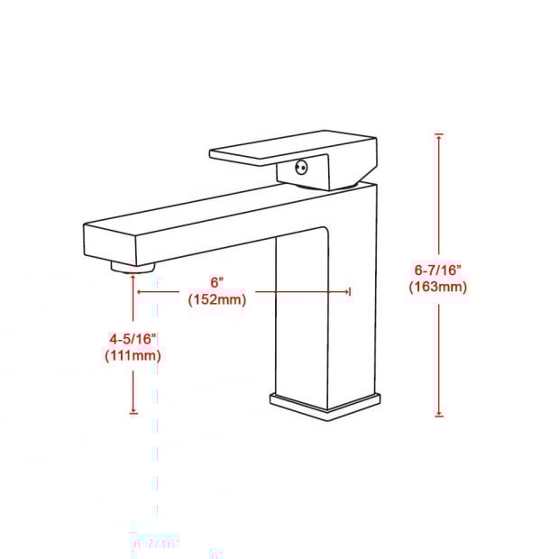 Basin Mixer Tap Faucet -kitchen Laundry Bathroom Sink 81H55-CHR Image 8