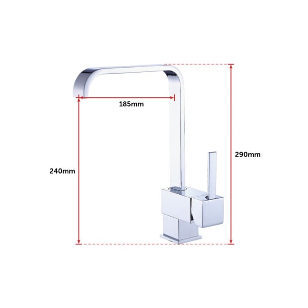 Basin Mixer Tap Faucet -kitchen Laundry Bathroom Sink 82H08G-CHR Image 9