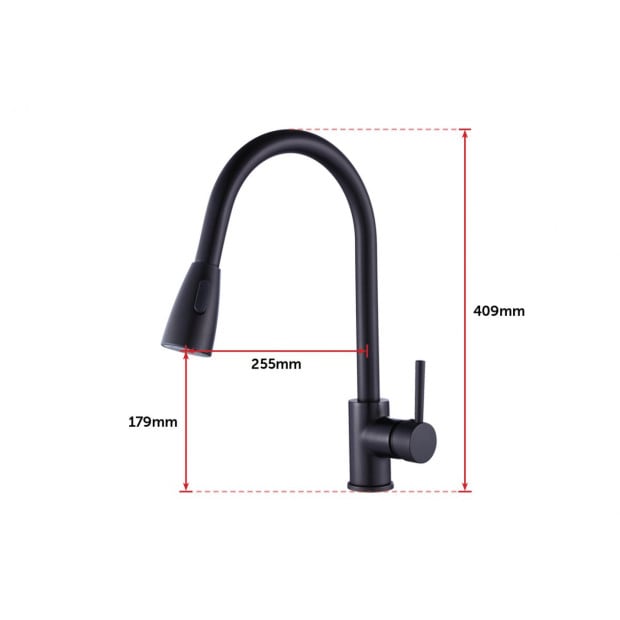 Basin Mixer Tap Faucet -kitchen Laundry Bathroom Sink 82H11-MB Image 9