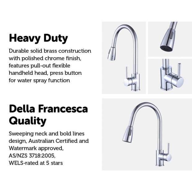 Basin Mixer Tap Faucet -kitchen Laundry Bathroom Sink 82H11-CHR Image 3