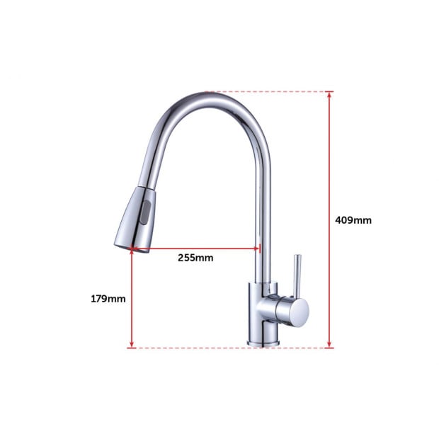 Basin Mixer Tap Faucet -kitchen Laundry Bathroom Sink 82H11-CHR Image 9