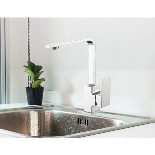 Kitchen Mixer Tap Faucet - Laundry Bathroom Sink Polished Chrome Finish