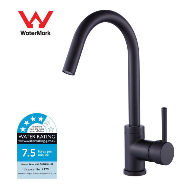 Kitchen Mixer Tap Faucet Basin Laundry Sink - Black Image 4