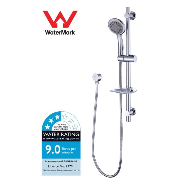 Hand Held Shower Rail Soap Dish Bathroom Set Round