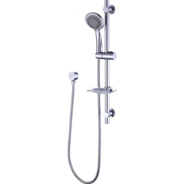 Hand Held Shower Rail Soap Dish Bathroom Set Round Image 3