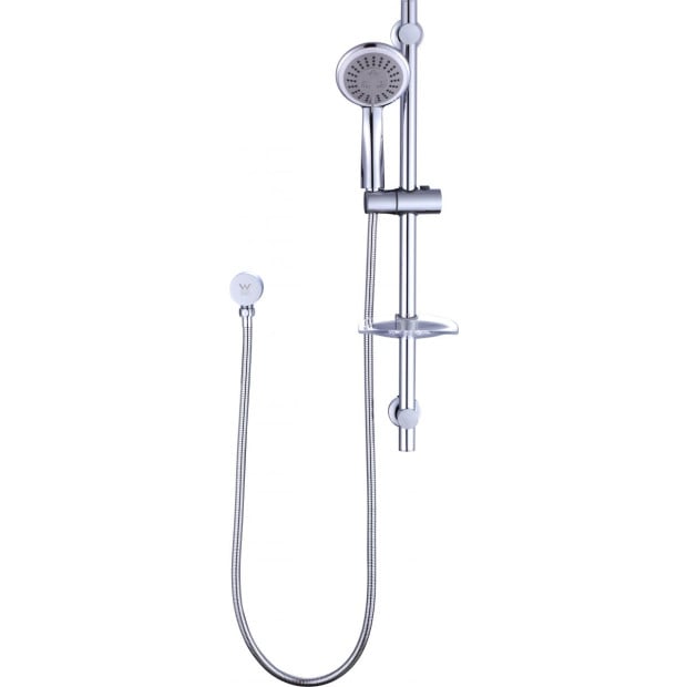 Hand Held Shower Rail Soap Dish Bathroom Set Round Image 4