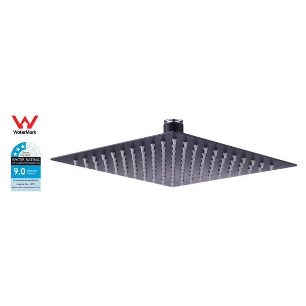 200mm Shower Head Square 304ss Electroplated Matte Black Finish