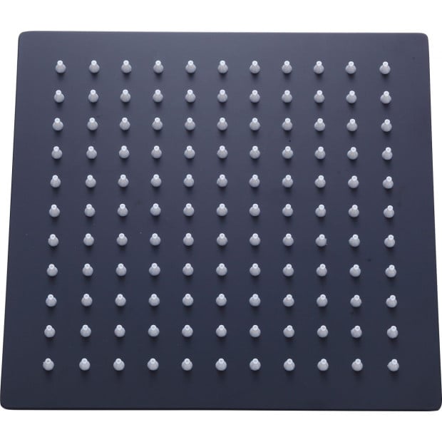 200mm Shower Head Square 304ss Electroplated Matte Black Finish Image 3