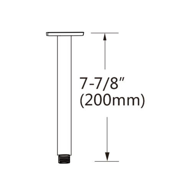 Shower Head Arm Wall Connector Square Bathroom Rainforest Showerhead Image 3