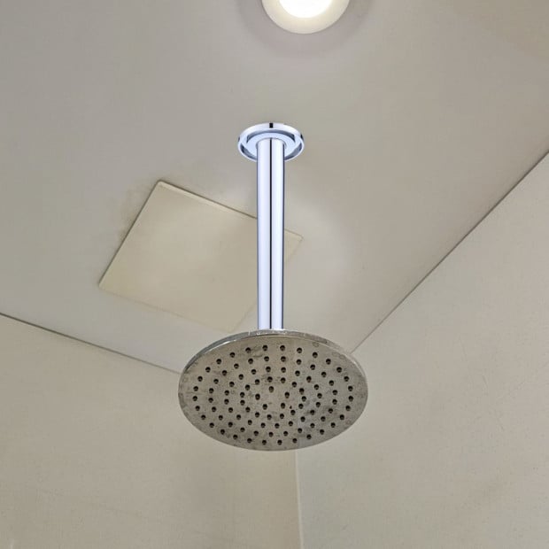 Shower Head Arm Wall Connector Round Bathroom Rainforest Image 2