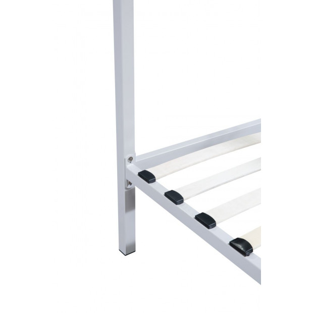 Four Poster Double Size Bed Frame - White Image 5