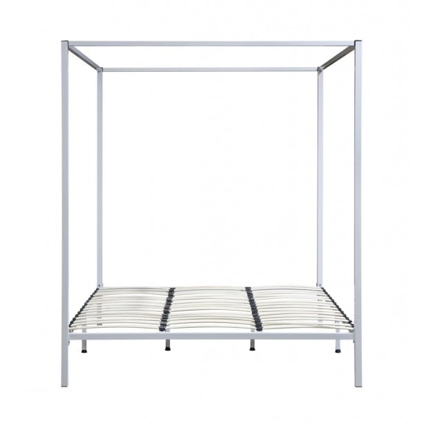 4 Four Poster King Bed Frame - White Image 3