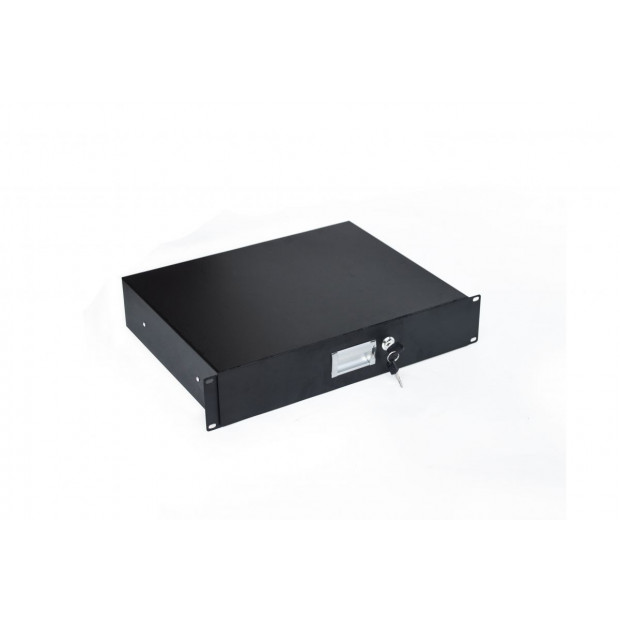 19In Rack Mount 2u Steel Plate Dj Drawer Equipment Cabinet Locking