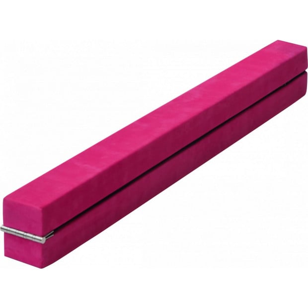 2.2m Gymnastics Folding Balance Beam Pink Synthetic Suede Image 4