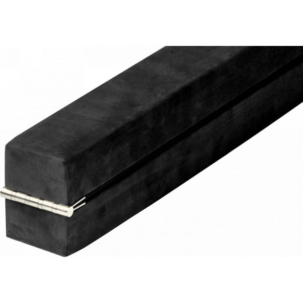 2.2m Gymnastics Folding Balance Beam Black Synthetic Suede Image 4