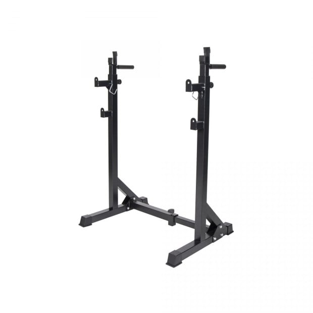 Rack Adjustable Pair Fitness Exercise Weight Lifting Gym Barbell Stand Image 2